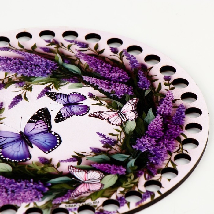 Донышки для вязания 2 в 1 «Весенняя нежность», круг 15 см, хдф 3 мм Донышки для вязания 2 в 1 «Весенняя нежность», круг 15 см, хдф 3 мм