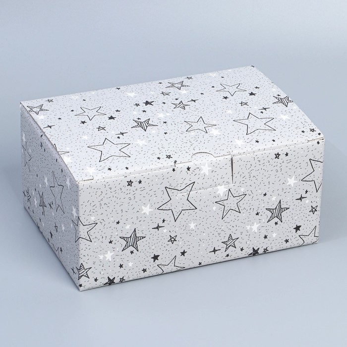 Коробка подарочная сборная, упаковка, «Звёзды», 22 х 15 х 10 см
