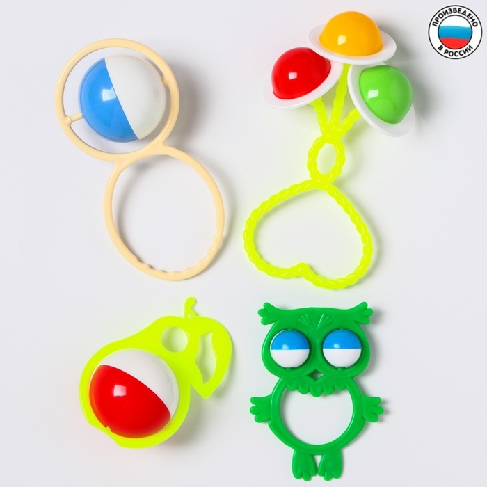 Набор погремушек «Летний сон», 4шт, цвет МИКС, Аэлита Набор погремушек «Летний сон», 4шт, цвет МИКС, Аэлита