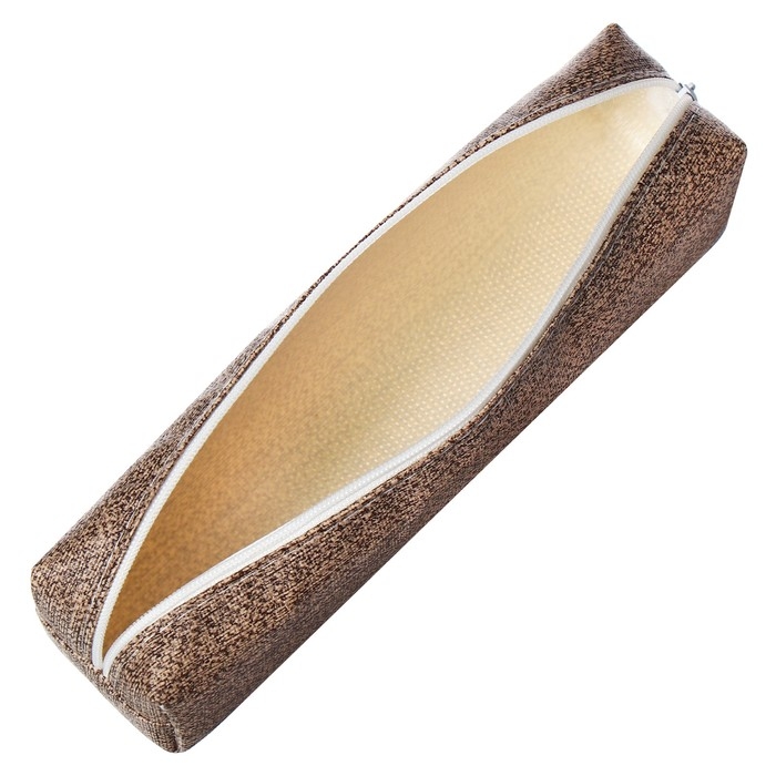 Пенал школьный на молнии Пенал школьный на молнии "Твид" Calligrata, коричневый