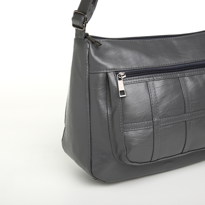 Сумка женская на молнии, цвет серый Сумка женская на молнии, цвет серый