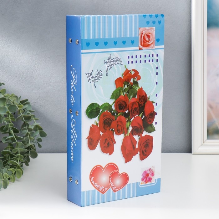 Фотоальбом на 300 фото 10х15 см Фотоальбом на 300 фото 10х15 см "Розы" МИКС