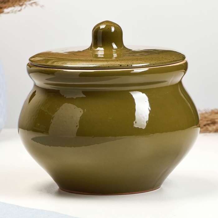 Горшок керамический для запекания №10, 1,3л / 16х13см, оазис Горшок керамический для запекания №10, 1,3л / 16х13см, оазис