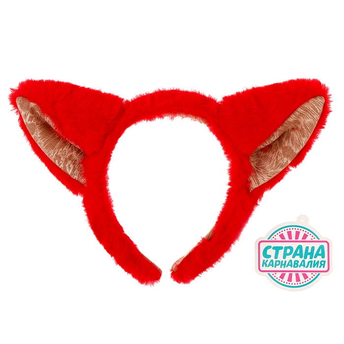 Карнавальный ободок «Кошечка», цвет красный