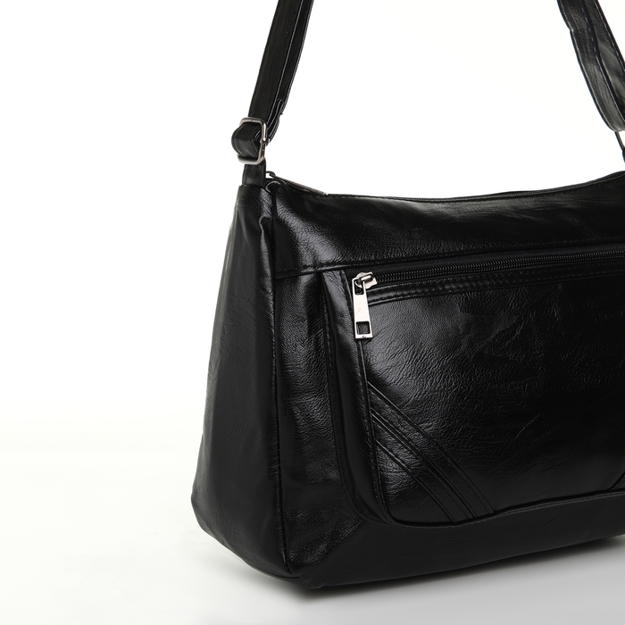 Сумка женская на молнии, цвет чёрный Сумка женская на молнии, цвет чёрный