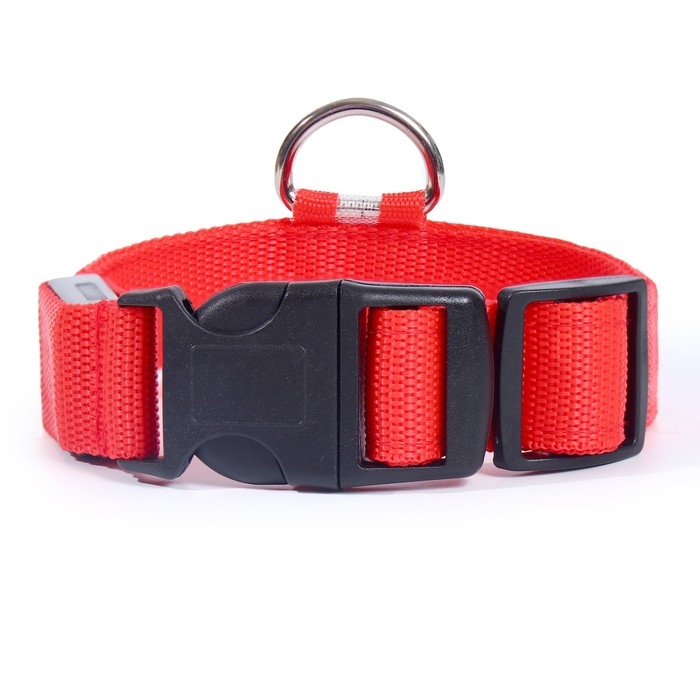 Ошейник с подсветкой размер S, ОШ 35-43 х 2,5 см, 3 режима свечения красный Ошейник с подсветкой размер S, ОШ 35-43 х 2,5 см, 3 режима свечения красный