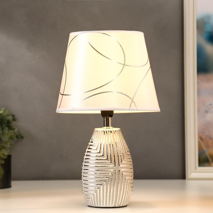 Лампа настольная 16193/1 E14 40Вт серый с серебром 20х20х33 см RISALUX