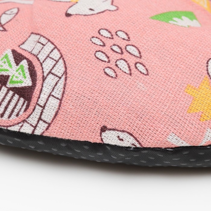 Лежак для животных  Лежак для животных "Мишка в облаках", 40 х 40 х 10 см, розовый