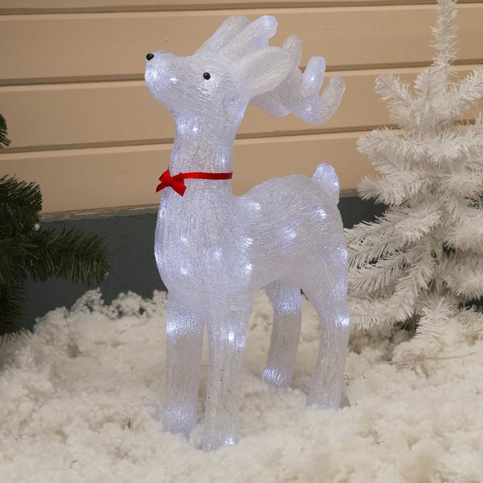 Светодиодная фигура «Оленёнок» 46 × 70 × 22 см, акрил, 100 LED, 8 режимов, 220 В, свечение белое Светодиодная фигура «Оленёнок» 46 × 70 × 22 см, акрил, 100 LED, 8 режимов, 220 В, свечение белое