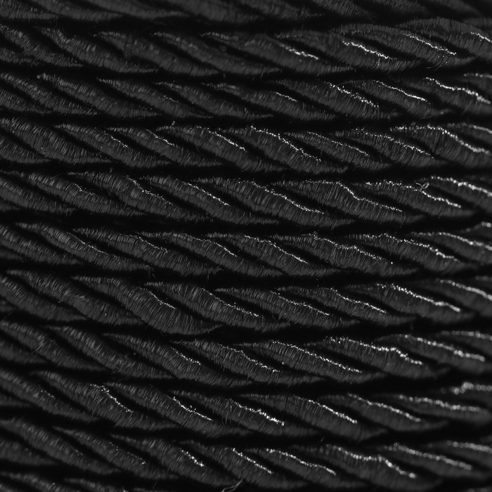 Шнур витой, d = 3 мм, 25 ± 1 м, цвет чёрный