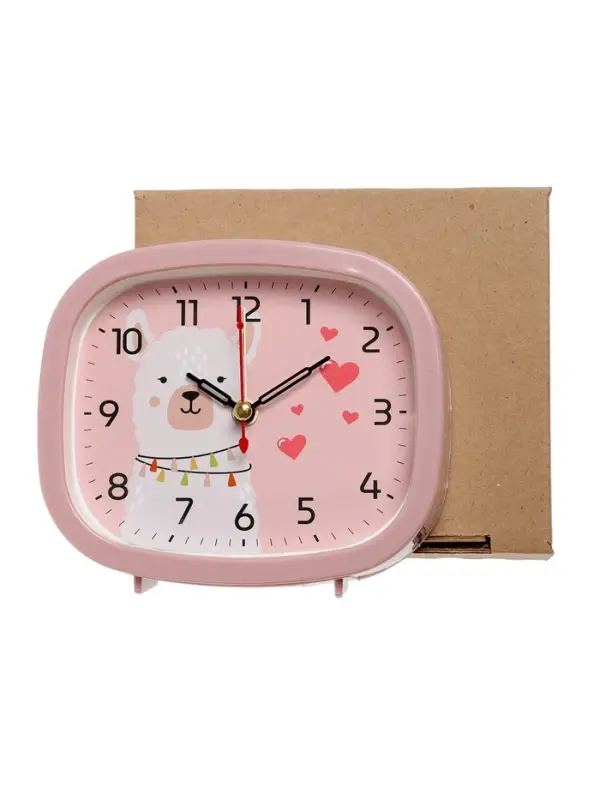Будильник Будильник "Альпака", плавный ход, 12.5х10.5 см, розовый