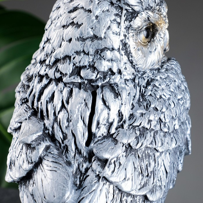 Копилка  Копилка "Сова с книгой" серебро, 21х17х35см