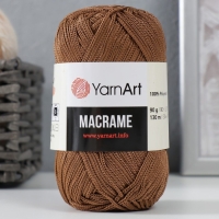 Пряжа "Macrame Макраме" 100% полиэстер 130м/90гр (151 коричневый)