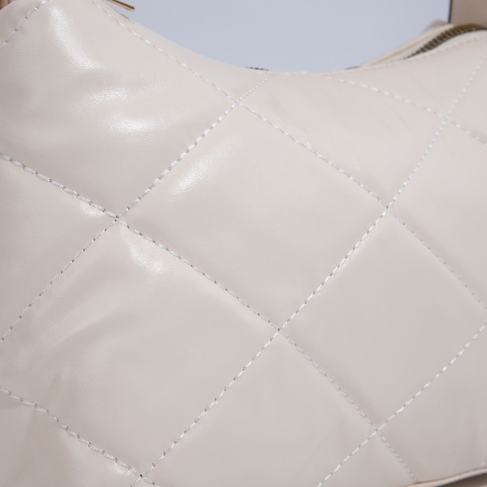 Сумка-багет на молнии, цвет бежевый Сумка-багет на молнии, цвет бежевый