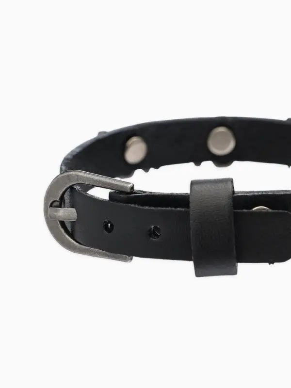 Браслет кожаный &laquo;Хардкор. Череп пиратов&raquo;, L=25.5 см, чёрный в серебре