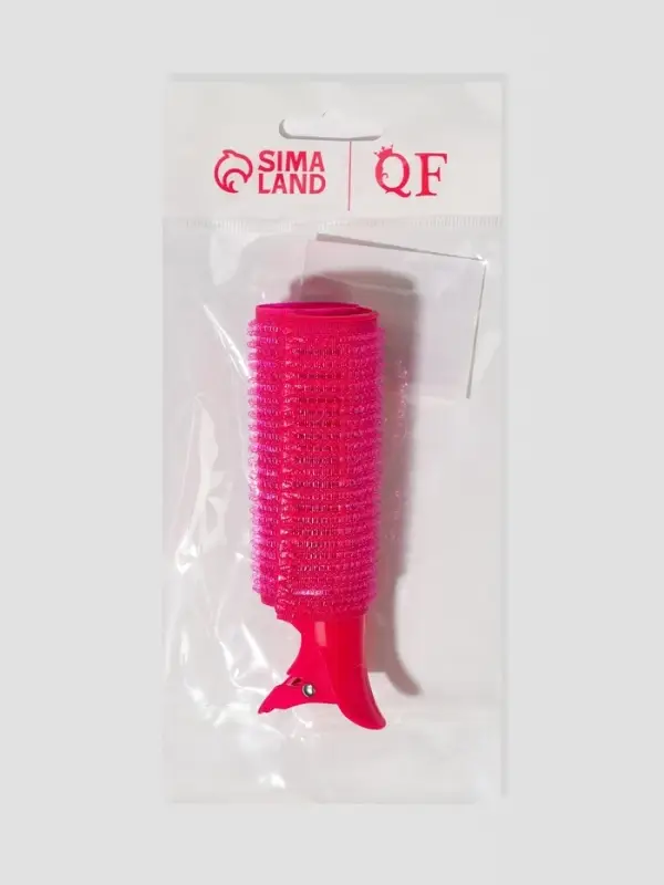 Бигуди для чёлки, с зажимом, d=3.5 см, 11 см, розовые