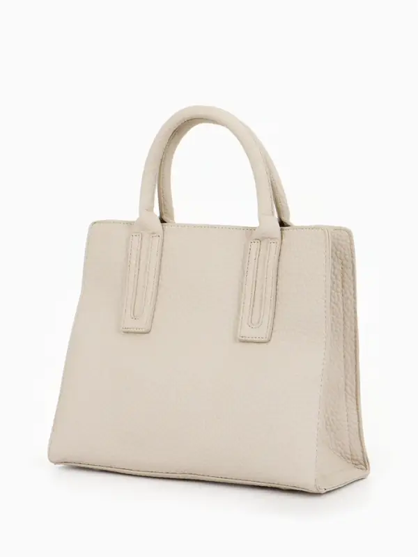 Сумка женская тоут TEXTURA на молнии, 29&times;10&times;25 см, однотонная, молочная