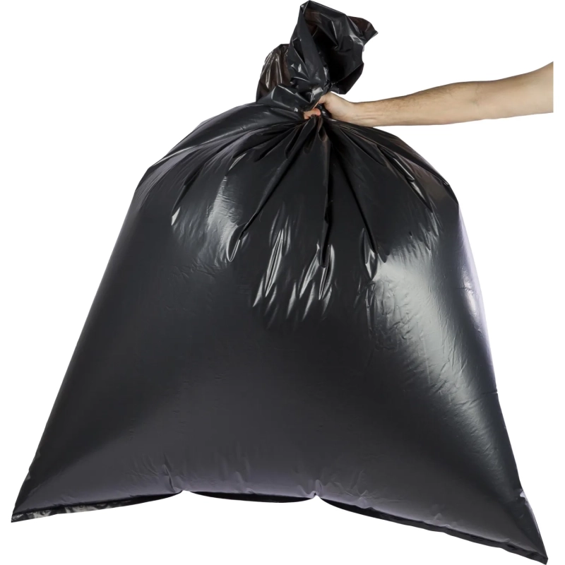 Мешки для мусора ПВД 360л 60мкм 25шт/уп черные 130x160см Luscan