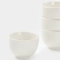Соусники Доляна White Label, набор 4 шт., 120 мл, фарфор, белые