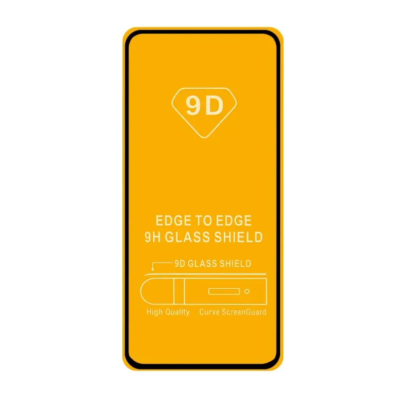 Защитное стекло Xiaomi Note 9 с рамкой 9H Full Glue без упаковки (25 шт./уп.)