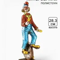 Фигура полистоун &laquo;Клоун-жонглёр на моноколесе&raquo;, 9&times;9&times;28.3 см
