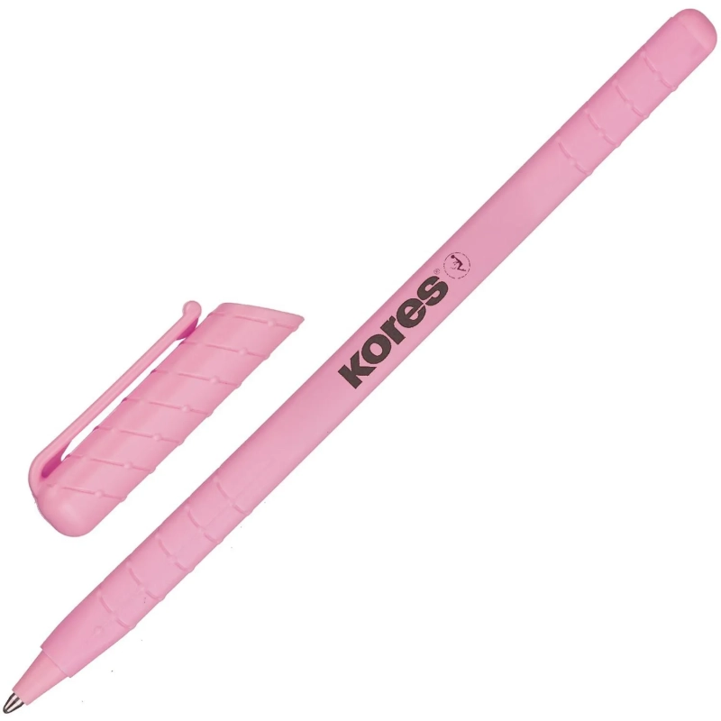 Ручка шариковая неавтомат. KORES Pastel K0R-M,син,масл,асс. 37086