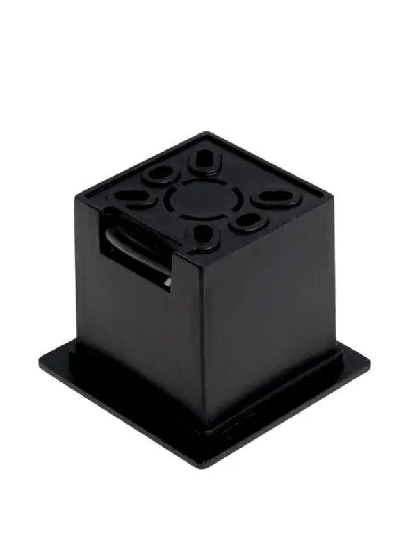 Встраиваемый светильник для лестницы, IP65, 3 Вт, 4000К, 48&times;48 мм, квадратный, чёрный, свечение нейтральное белое