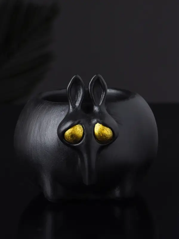 Кашпо "Медоед" 7х9 см, черный