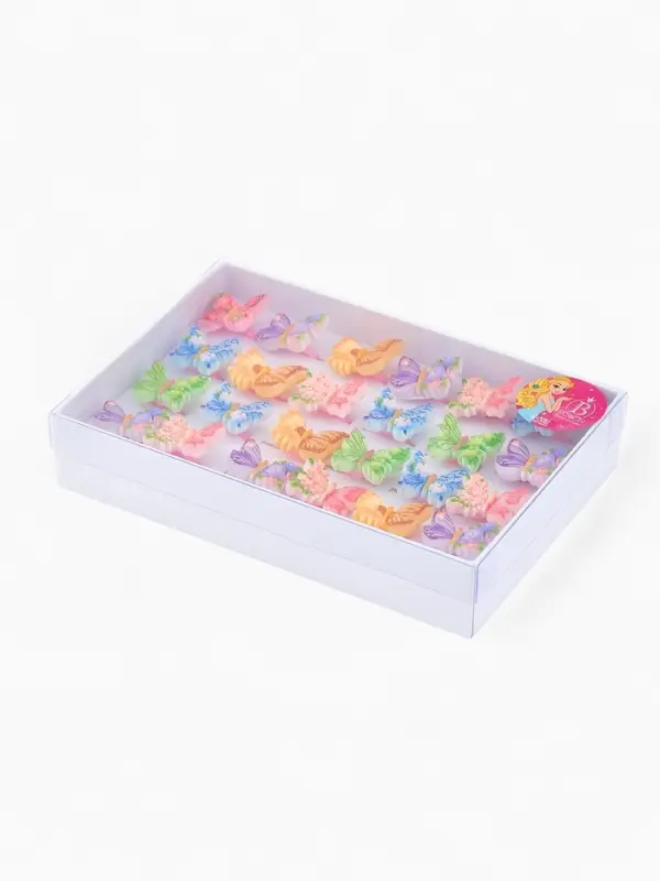 Кольцо «Выбражулька» бабочка в цветах, форма МИКС, цветное, безразмерное