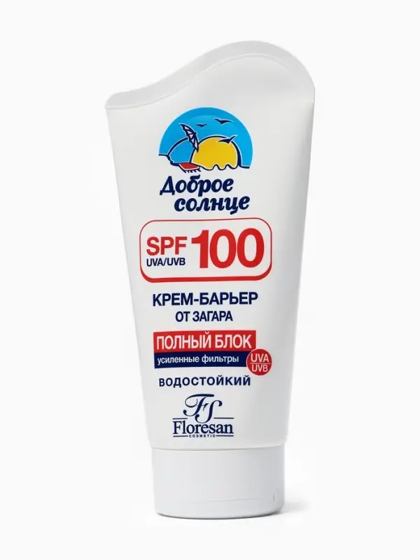 Солнцезащитный крем-барьер от загара водостойкий Floresan полный блок, 125 мл