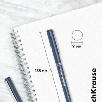 Ручка капиллярная ErichKrause F-15, синий стержень, узел 0.6 мм