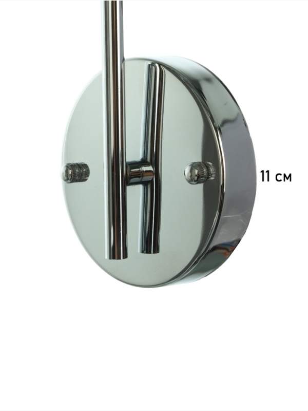 Бра «Рианна» 1х40Вт Е27 серебро 23х15х49+80см