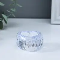 Светодиодная свеча LED "Свеча в сердце-льдинке" 3хLR1130 прозрачный 5,5х5,5х3,3 см