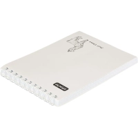 Блокнот А6,80л,кл,греб,карт.обл+УФ-лак Attache Selection LLAMAS белый