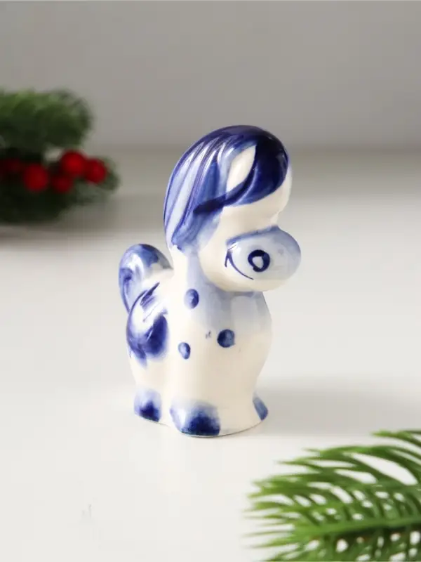 Сувенир Лошадь Василиса,8х6,5х3,5см,гжель Сувенир Лошадь Василиса,8х6,5х3,5см,гжель