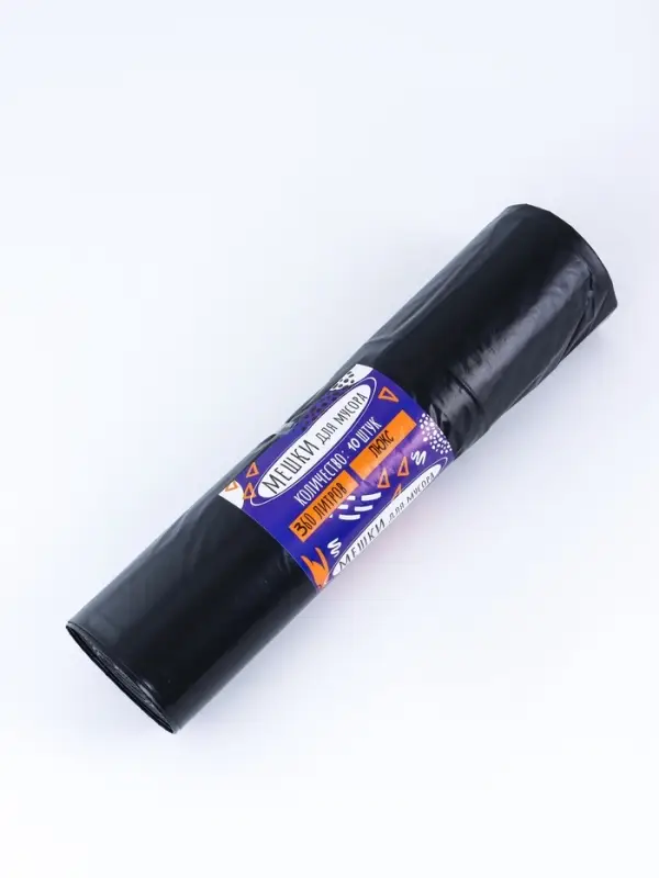 Мешки для мусора 360 л, ПНД, 80 мкм, 10 шт в рул, цвет черный Мешки для мусора 360 л, ПНД, 80 мкм, 10 шт в рул, цвет черный