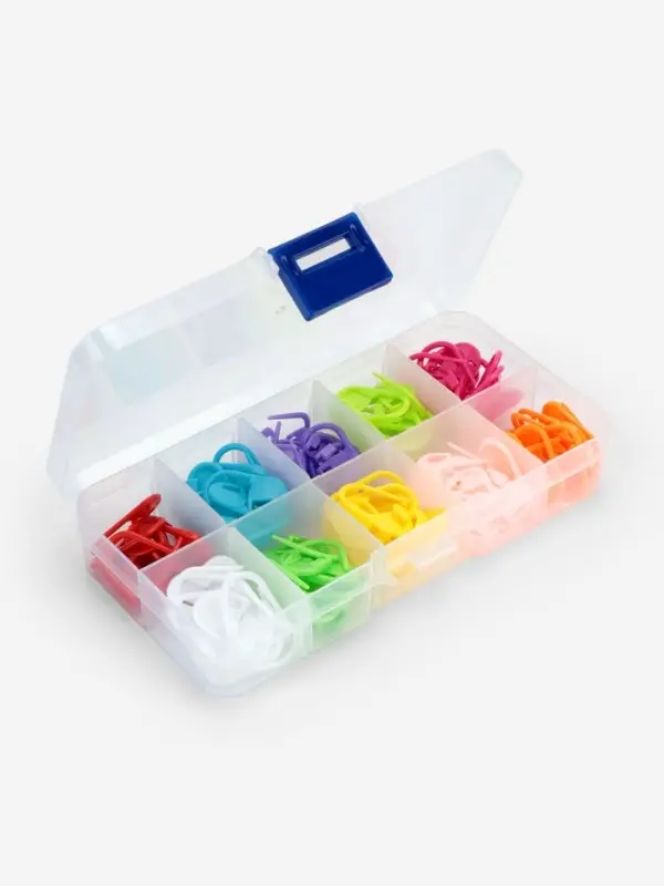 Набор маркеров для петель, 2 см, 120 шт., в контейнере, 12.7&times;6.5&times;2.1 см, разноцветный