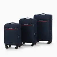 Чемодан на колёсах TEXTURA, кодовый замок, текстильный, с увеличением, 47&times;30&times;78 см, 28", синий