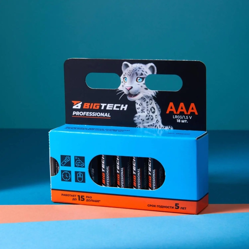 Батарейка BigTech Professional ААA/LR03 уп/18шт