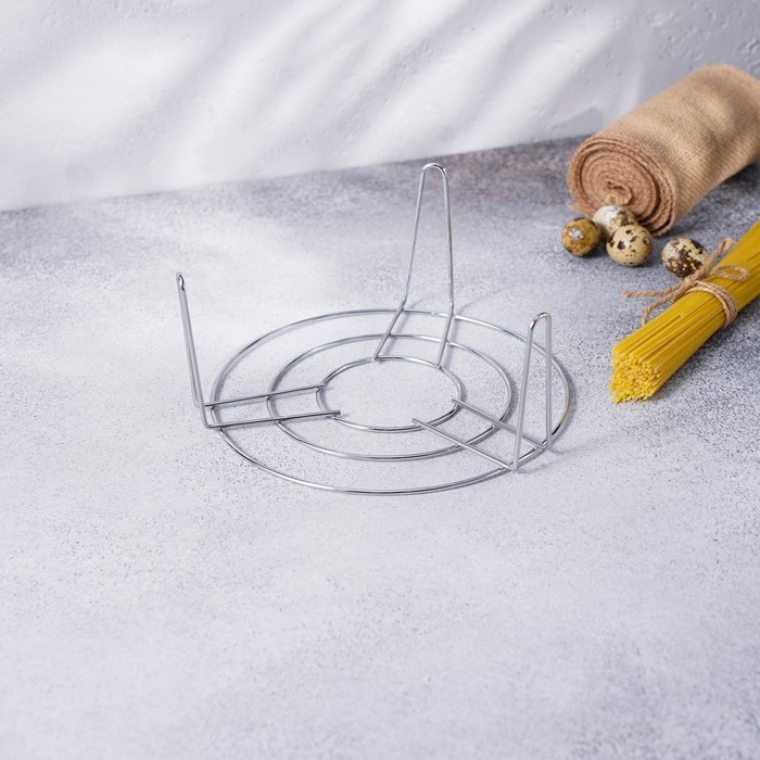 Подставка-гриль для микроволновой печи Доляна, 22×22×10 см, цвет хром Подставка-гриль для микроволновой печи Доляна, 22×22×10 см, цвет хром