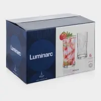 Стаканы высокие Luminarc &laquo;Рош&raquo;, 450 мл, набор 6 шт., стекло, прозрачные