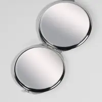 Зеркало складное, d=6 см, серебристое МИКС