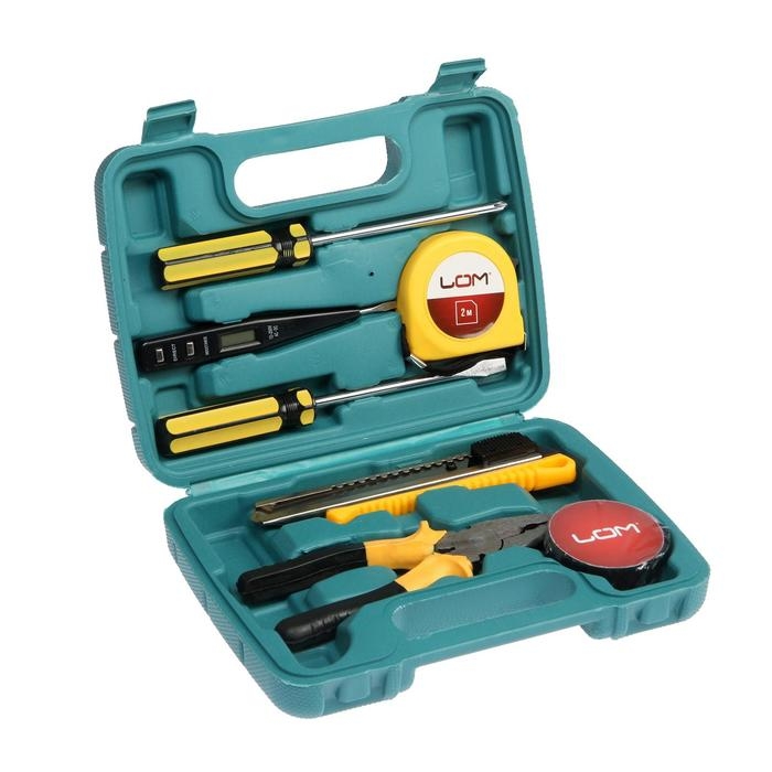 Набор инструментов в кейсе ЛОМ, в подарочной упаковке Набор инструментов в кейсе ЛОМ, в подарочной упаковке "НОВЫЙ ГОД", 7 предметов