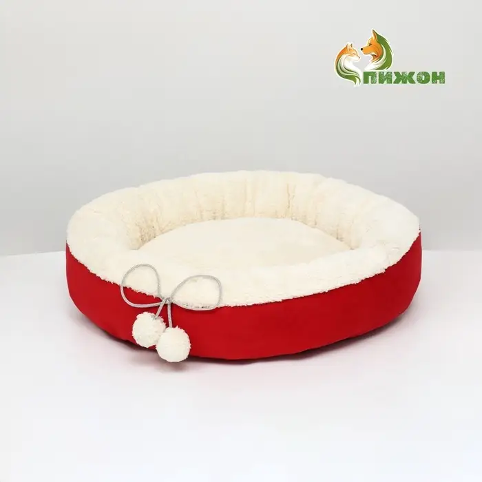 Лежанка &laquo;Снежок&raquo;, 56&times;46&times;13 см, красная