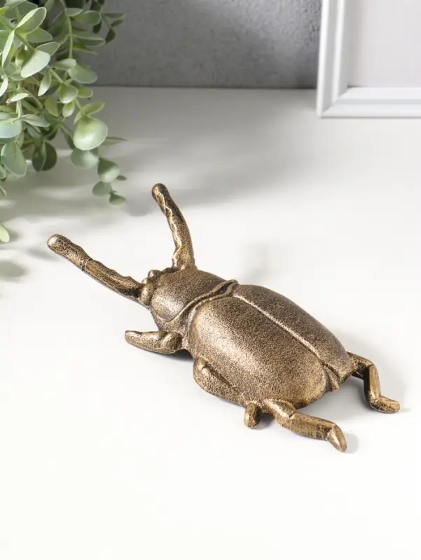 Сувенир чугун съемник для снятия обуви "Жук-олень" 21х9,5х4,8 см