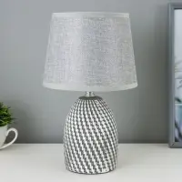 Лампа настольная с абажуром &laquo;Рабица серый&raquo; Е14 18&times;18&times;29 см RISALUX