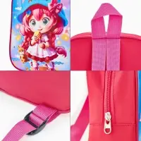Рюкзак детский 20,5*9*24, отд на молнии, девочка ярко-розовый