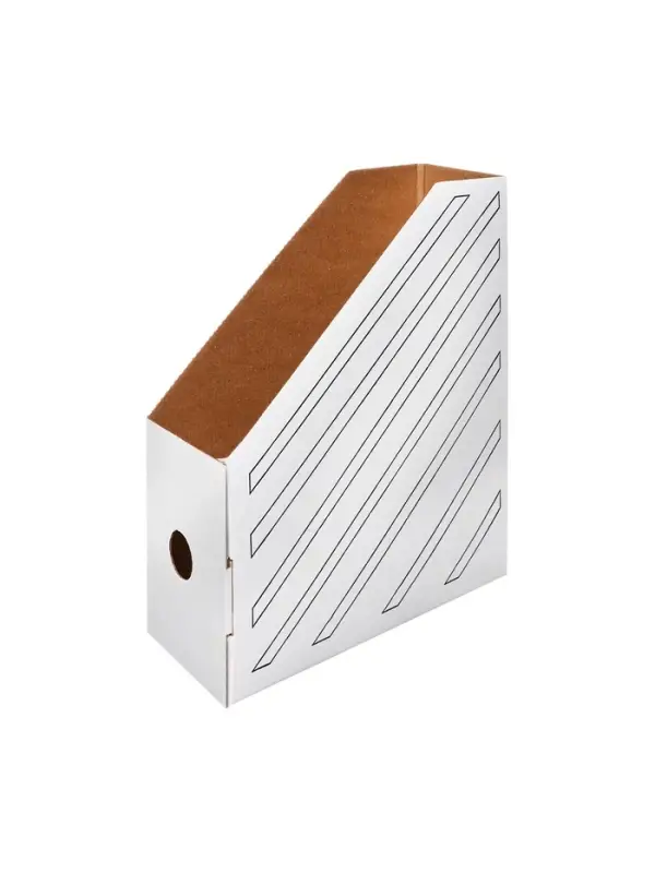 Накопитель-лоток А4, архивный, Calligrata, микрогофрокартон, 100 мм, до 900 л, белый