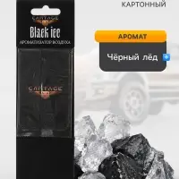 Ароматизатор подвесной Cartage, Черный лед, картонный