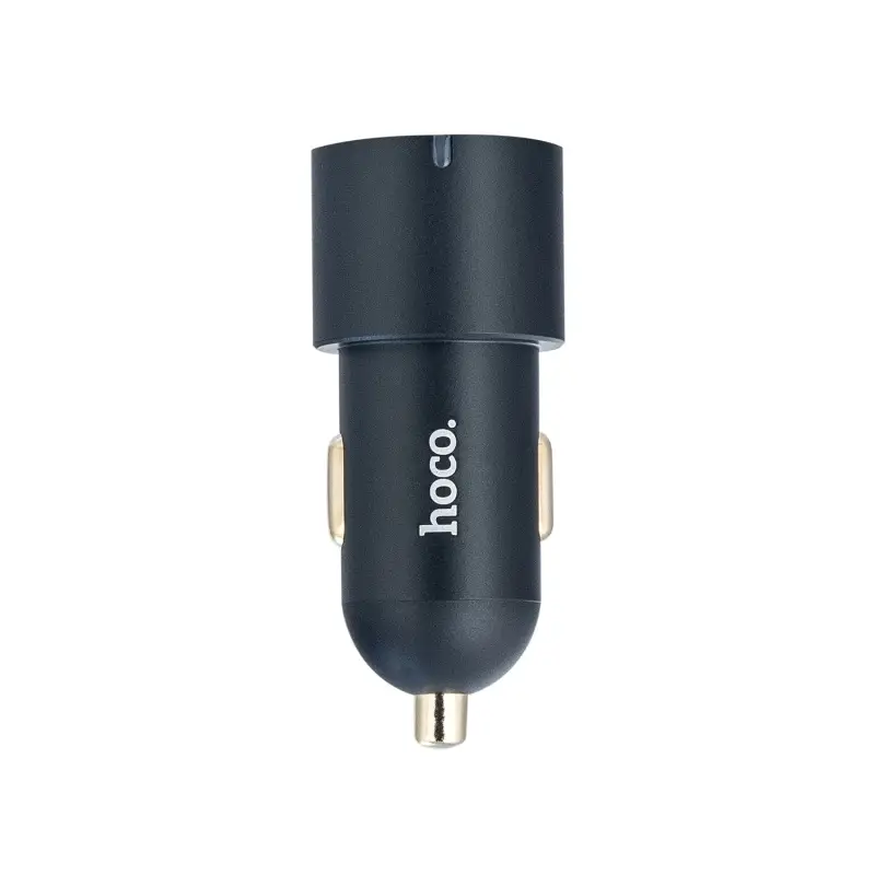 Переходник автомобильного зарядного устройства на 2 Type-C PD45W + USB QC3.0 NZ6 HOCO черный